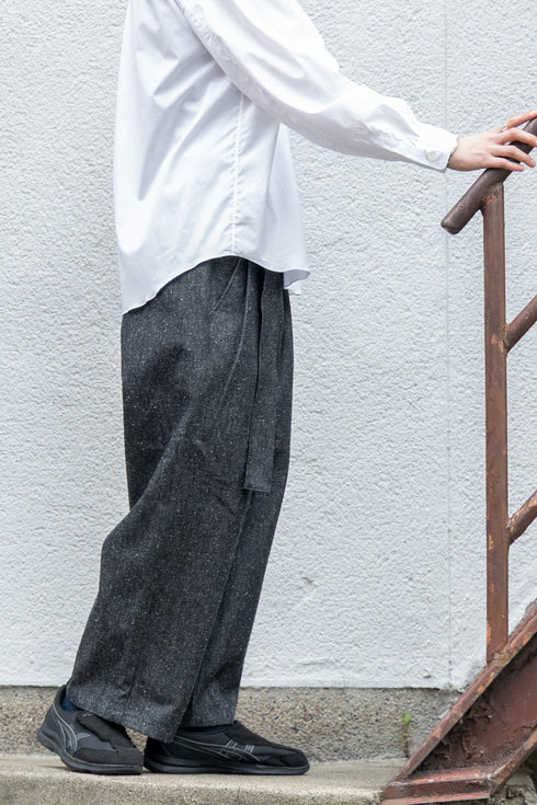 【Blanc YM】"Silk Denim Wide Pants"